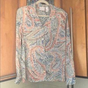 🔴 NWOT ladies long sleeve button down blouse size 16